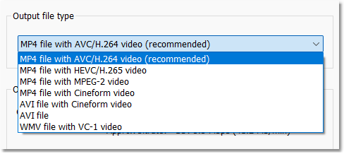 pro-options-burnin-output-filetypes