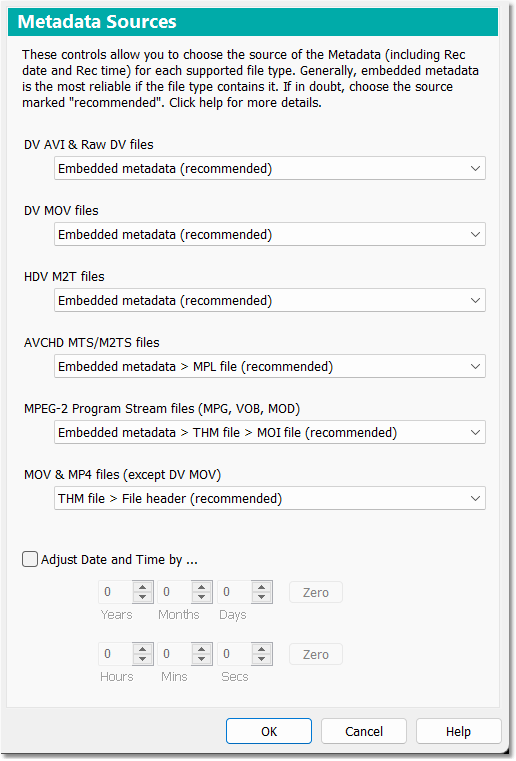Metadata Sources Metadata Sources