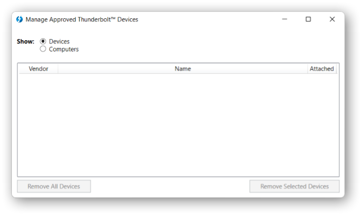 No approved devices