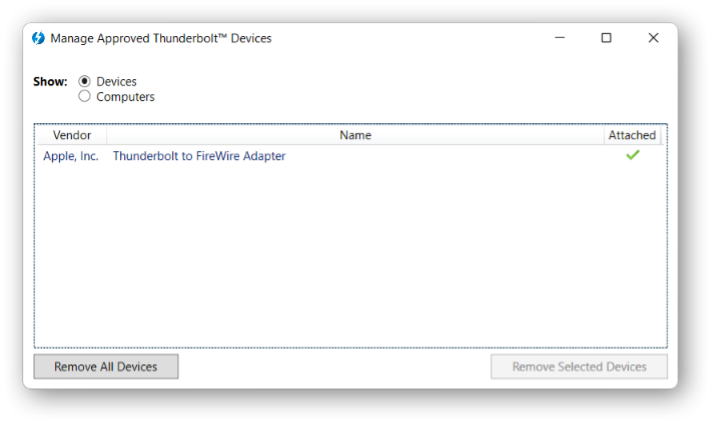 Firewire Adapter approved